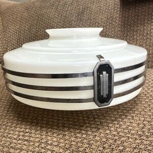 VTG Art Deco Ceiling Pendent Light Cover 1930s 31.25”